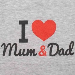 Kojenecká nasazovací bavlněná čepička - I LOVE MAM AND DAD šedá - vel.80-92 - obrázek 2