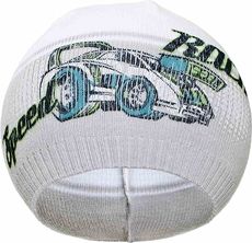 Jarní/Podzimní pletená čepice - RACING šedá - vel.3-5let - obrázek 1