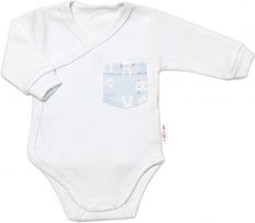 Kojenecká soupravička 3-dílná bavlna - NEW BUNNY modro-bílá - vel.62 - obrázek 3