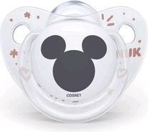 Dudlík silikonový plochý NUK - MICKEY MINNIE bílý - 0-6měs. - obrázek 1