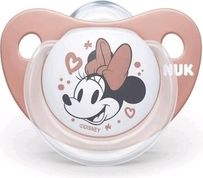 Dudlík silikonový plochý NUK - MICKEY MINNIE červený - 0-6měs. - obrázek 1