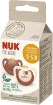 Dudlík latexový kulatý NUK sada 2ks - FOR NATURE vínový - 0-6měs. - obrázek 2