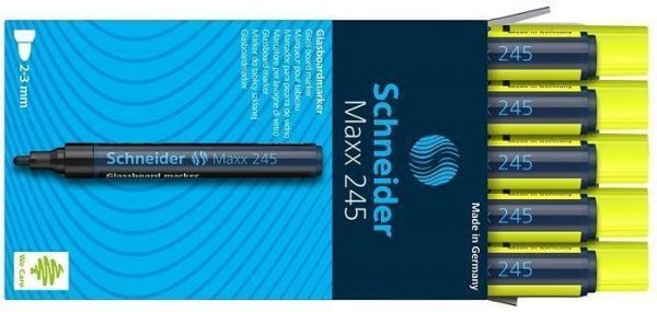 Popisovač na sklo "Maxx 245", žlutá, 1-3 mm, SCHNEIDER - obrázek 5