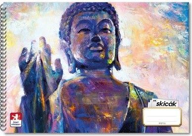 Skicák A4 tw,50 listů, 190g Budha - obrázek 1