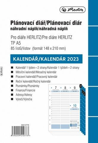 Diář TP - A5 MAGNUM, hnědý 2023 náplň A5 týdenní - HERLITZ - obrázek 2