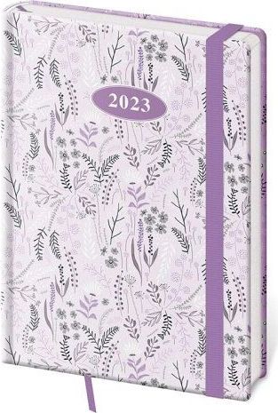 Diář denní A5 Vario Lavender s gumičkou 2023 / 14,5cm x 20,5cm / DV422-11-23 - obrázek 1