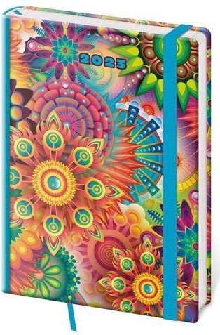 Diář denní A5 Vario Abstract s gumičkou 2023 / 14,5cm x 20,5cm / DV422-12-23 - obrázek 1