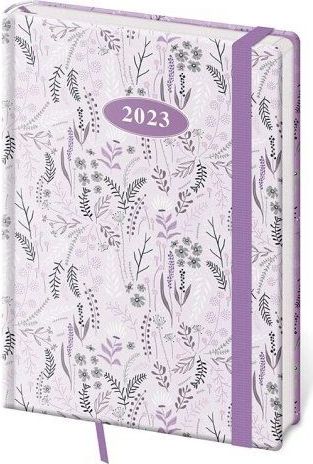 Diář týdenní A5 Vario Lavender s gumičkou 2023 / 14,5cm x 20,5cm / DV423-11-23 - obrázek 1