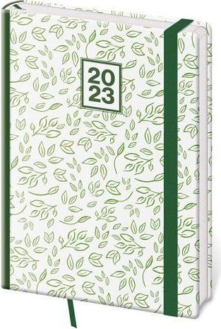 Diář týdenní A5 Vario Leaves s gumičkou 2023 / 14,5cm x 20,5cm / DV423-17-23 - obrázek 1