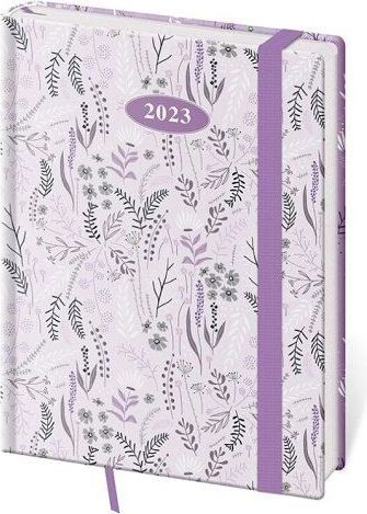 Diář denní B6 Vario Lavender s gumičkou 2023 / 12cm x 16,5cm / DV432-11-23 - obrázek 1