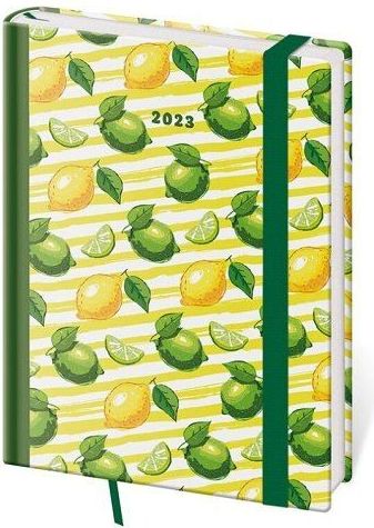 Diář denní B6 Vario Lime s gumičkou 2023 / 12cm x 16,5cm / DV432-23-23 - obrázek 1