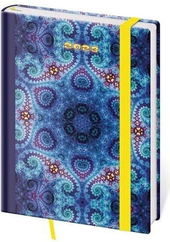 Diář denní B6 Vario Mandala s gumičkou 2023 / 12cm x 16,5cm / DV432-24-23 - obrázek 1