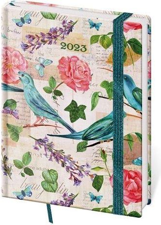 Diář týdenní B6 Vario Romantic s gumičkou 2023 / 12cm x 16,5cm / DV433-27-23 - obrázek 1