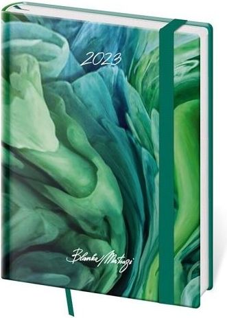 Diář týdenní B6 Vario Matragi Smaragd s gumičkou 2023 / 12cm x 16,5cm / DV433-33-23 - obrázek 1