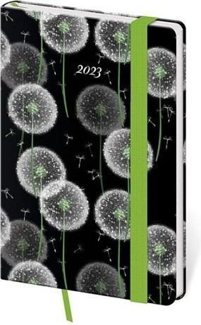 Diář kapesní Vario Dandelion s gumičkou 2023 / 9cm x 14cm / DV436-19-23 - obrázek 1