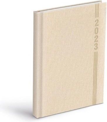 MFP Diář denní D801 PU beige 2023 / 14,8cm x 21,2cm / 7781158 - obrázek 1