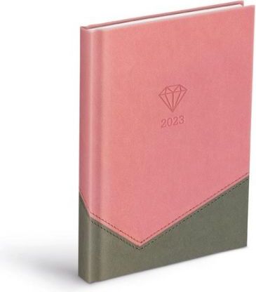 MFP Diář denní D801 PU pink/gray 2023 / 14,8cm x 21,2cm / 7781153 - obrázek 1
