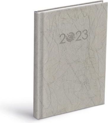 MFP Diář denní D801 PU silver 2023 / 14,8cm x 21,2cm / 7781159 - obrázek 1