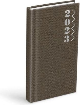 MFP Diář denní D802 PU gray 2023 / 9cm x 17cm / 7781170 - obrázek 1