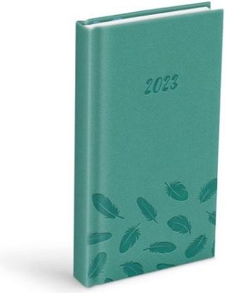 MFP Diář denní D802 PU green 2023 / 9cm x 17cm / 7781171 - obrázek 1