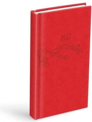 MFP Diář denní D802 PU red 2023 / 9cm x 17cm / 7781169 - obrázek 1