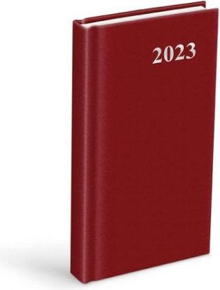 MFP Diář denní D802 PVC Red 2023 / 9cm x 17cm / 7781175 - obrázek 1