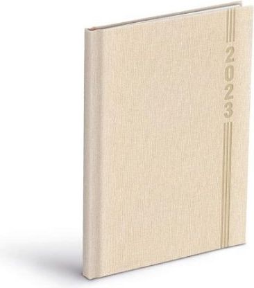 MFP Diář týdenní T805 PU beige 2023 / 14,8cm x 21cm / 7781187 - obrázek 1