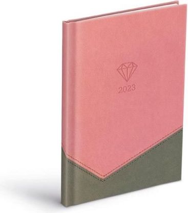 MFP Diář týdenní T805 PU pink/gray 2023 / 14,8cm x 21cm / 7781182 - obrázek 1