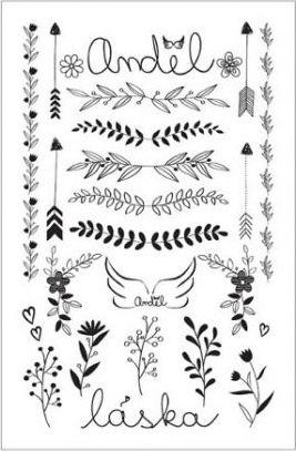 Tetovací obtisky 16014 8,5 x 13 cm, láska/anděl - obrázek 1