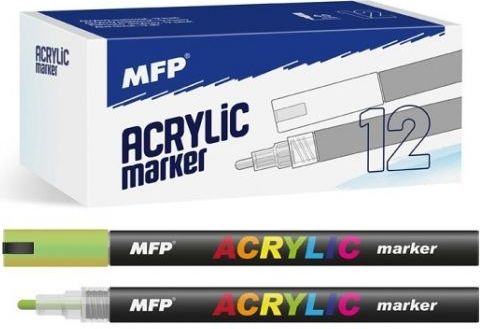 Akrylový popisovač 4mm - zelený světlý - obrázek 1