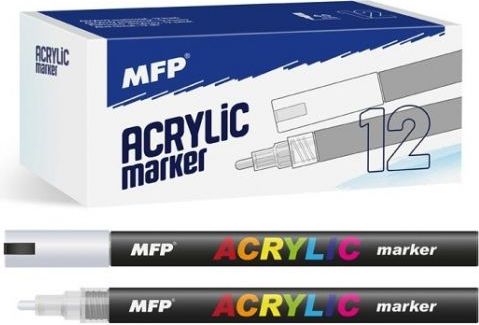 Akrylový popisovač 4mm - stříbrný - obrázek 1