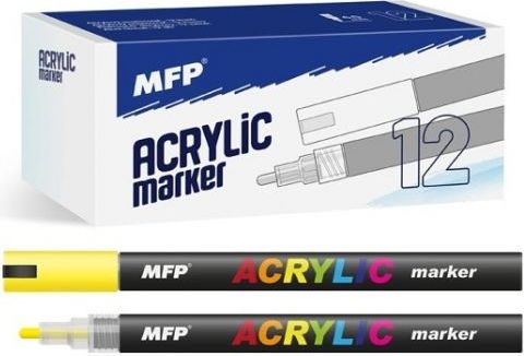Akrylový popisovač 4mm - žlutý - obrázek 1