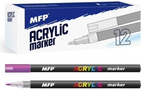 Akrylový popisovač 1mm - fialový tmavý - obrázek 1