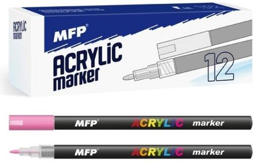 Akrylový popisovač 1mm - růžový tmavý - obrázek 1