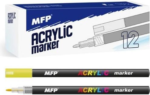 Akrylový popisovač 1mm - žlutý tmavý - obrázek 1