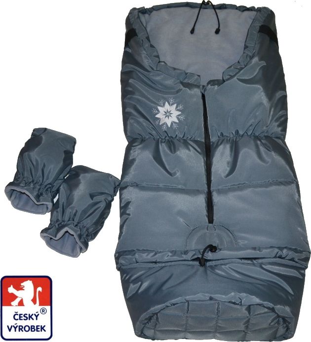 Zimní fusak do kočárku s rukávníkem Dětský svět WINTER SPORT grey/light grey - obrázek 1
