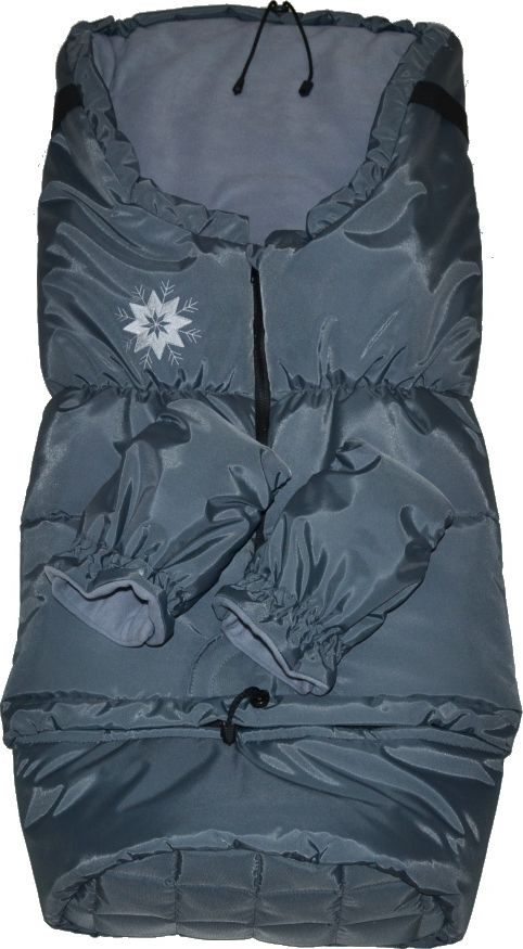 Zimní fusak do kočárku s rukávníkem Dětský svět WINTER SPORT grey/light grey - obrázek 3