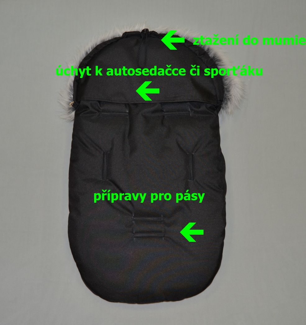 Zimní fusak s kožešinou Dětský svět Elf Baby černý - obrázek 4