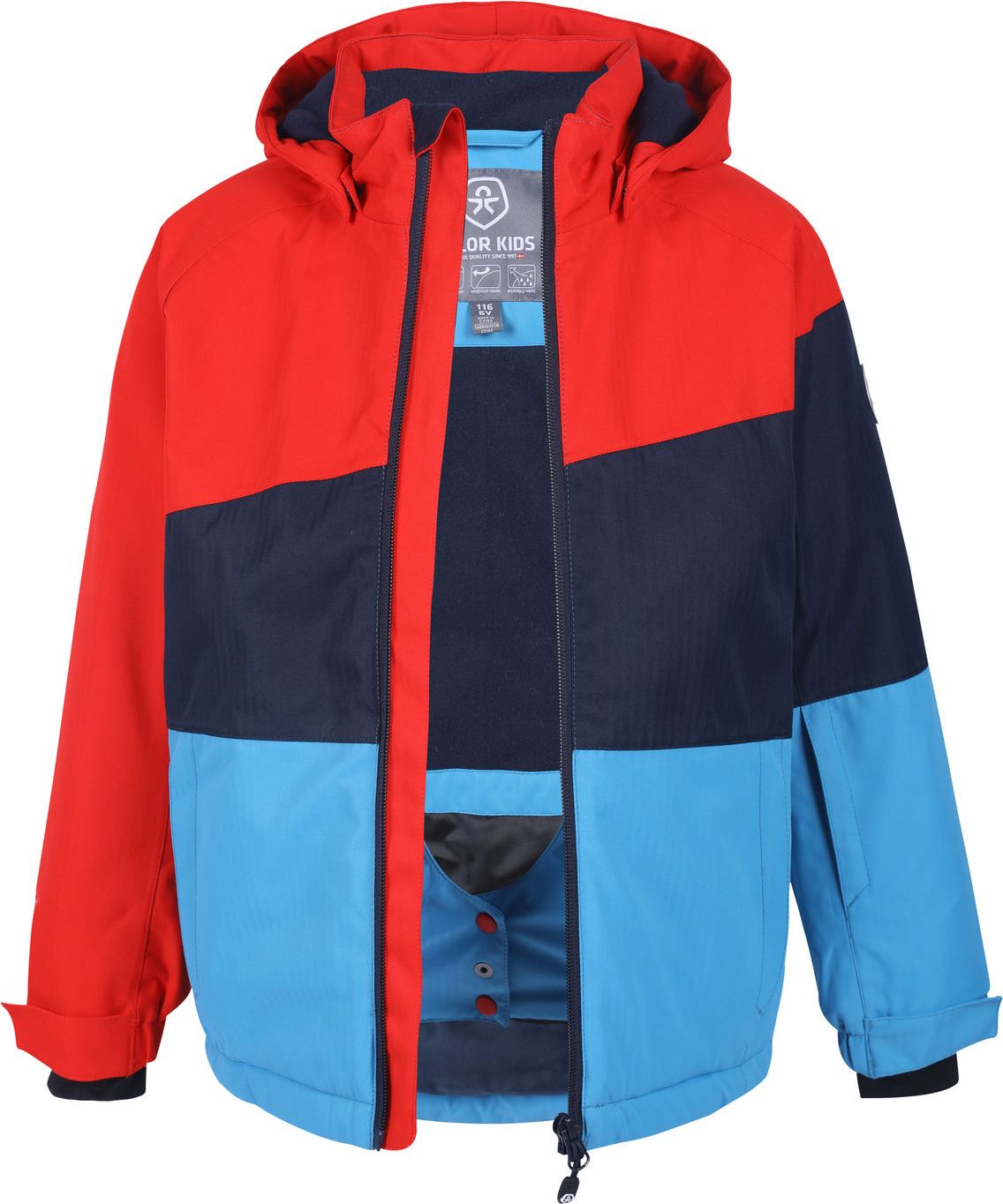 DĚTSKÁ ZIMNÍ LYŽAŘSKÁ BUNDA COLOR KIDS, BLUE AF 10.000 Velikost: 104 - obrázek 3