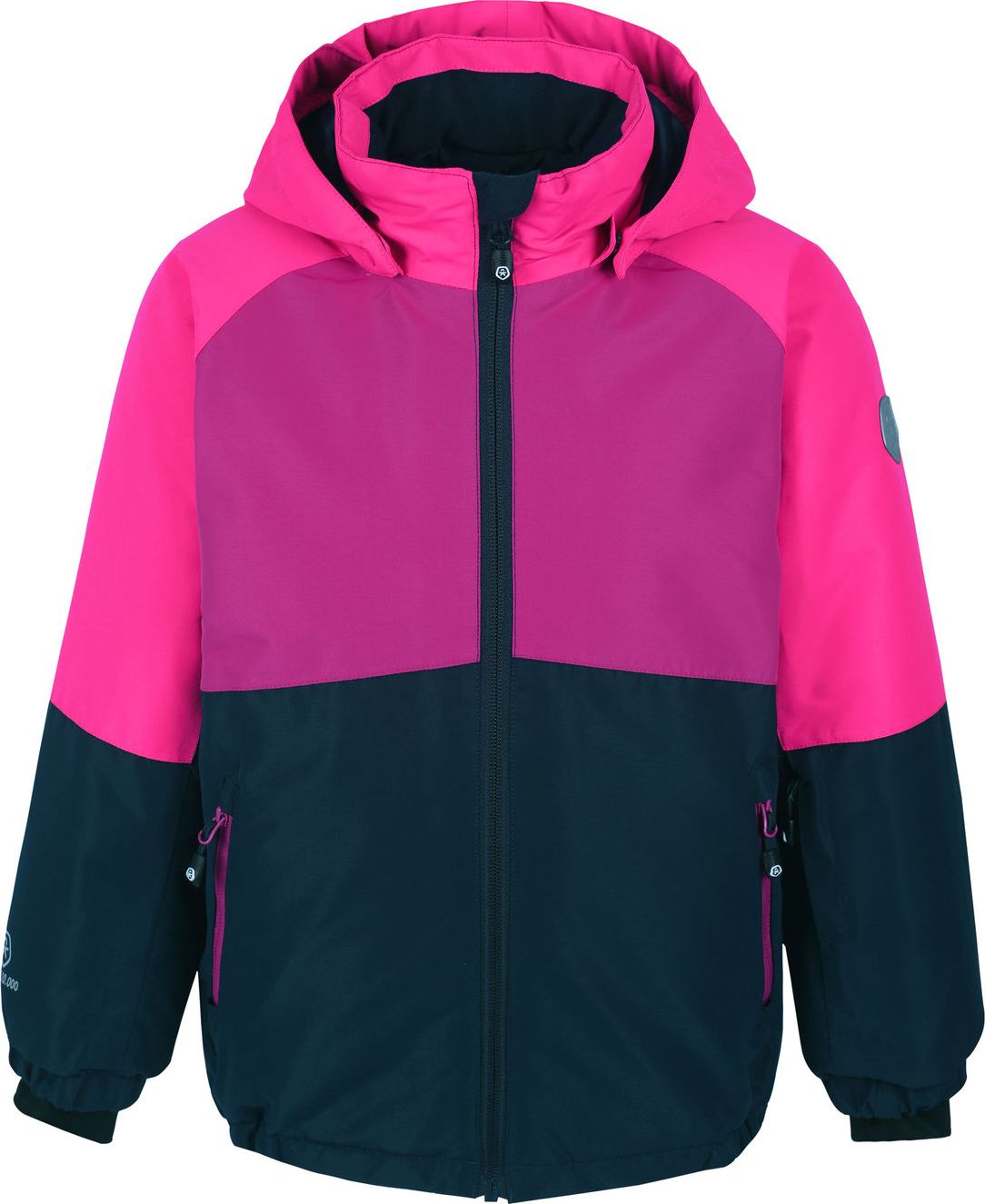 DĚTSKÁ ZIMNÍ LYŽAŘSKÁ BUNDA COLOR KIDS, AF 10.000 COLORBLOCK FESTIVAL FUCHSIA Velikost: 104 - obrázek 1