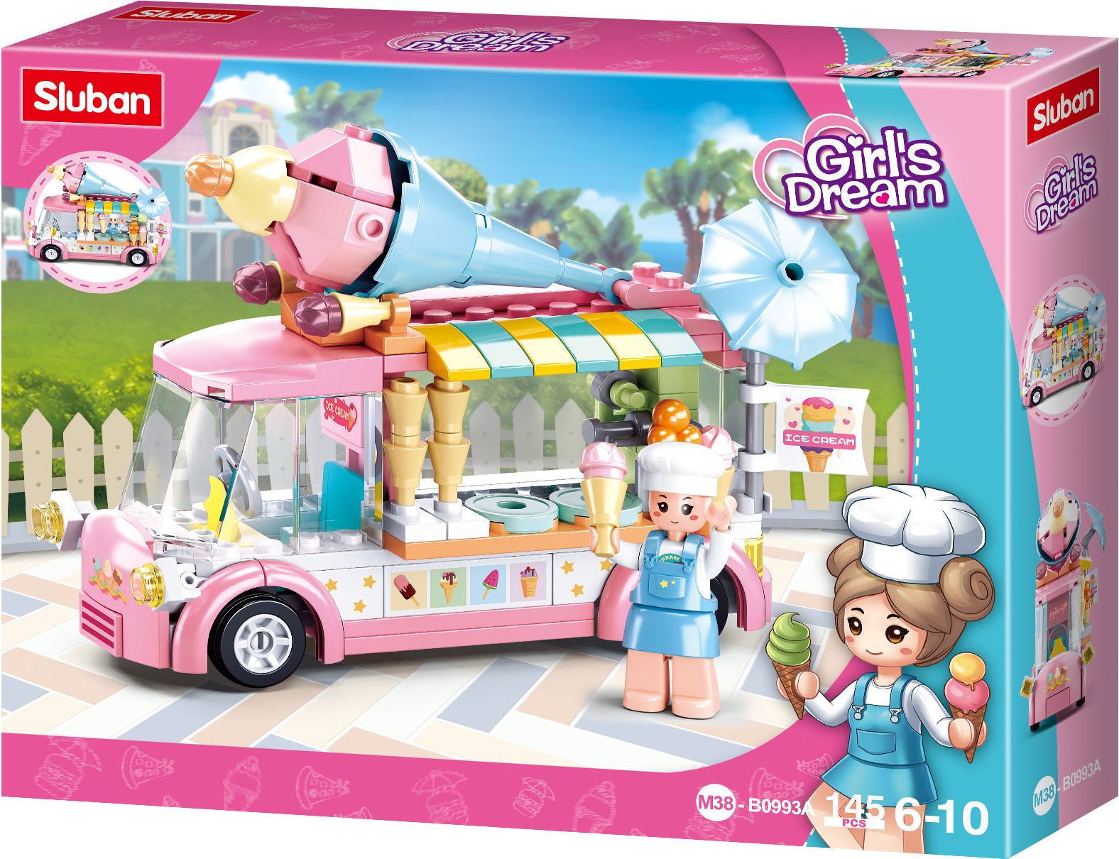 Sluban Girls Dream M38-B0993A Mobilní zmrzlinový stánek - obrázek 1