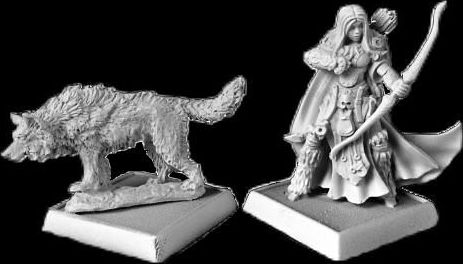Figurky Adowyn & Leryn (slavná lovkyně s vlkem) - obrázek 1