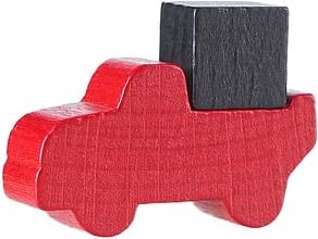 Dřevěný žeton - Nákladní auto, barva šedá - obrázek 2