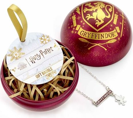 Carat Shop Vánoční koule Harry Potter s náhrdelníkem Nebelvír - obrázek 1