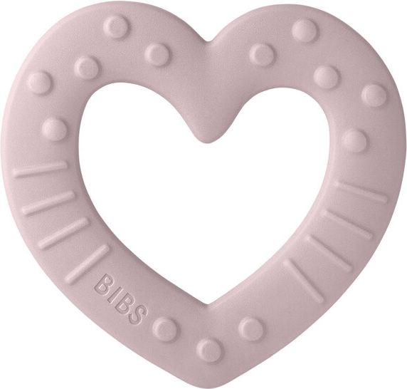 Bibs Baby Bitie kousátko Heart Pink Plum - obrázek 1