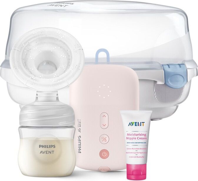 Philips AVENT Odsávačka mateřského mléka elek. SCF395/11 + MW Sterilizator + Krém na bradavky 30 ml - obrázek 1