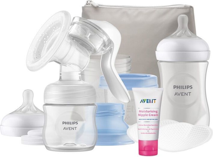 Philips AVENT Odsávačka mateřského mléka manuální, startovní sada + Krém na bradavky 30 ml - obrázek 1
