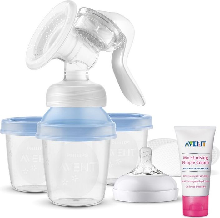 Philips AVENT Odsávačka mateřského mléka manuální s VIA systémem + Krém na bradavky 30 ml - obrázek 1