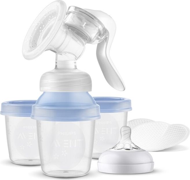 Philips AVENT Odsávačka mateřského mléka manuální s VIA systémem + Krém na bradavky 30 ml - obrázek 3