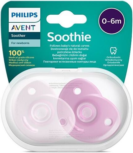 Philips AVENT Šidítko Soothie 0-6m dívka, 2 ks + Krém na bradavky 30 ml - obrázek 4